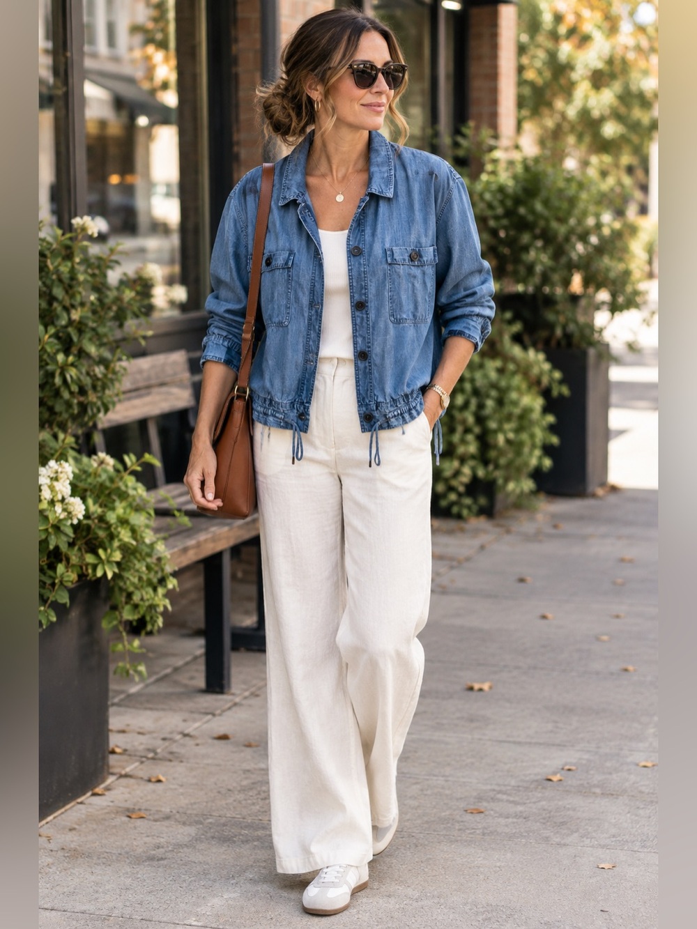 Olsen Light Blue Denim Jacket - Women's Casual Shirt Jacket